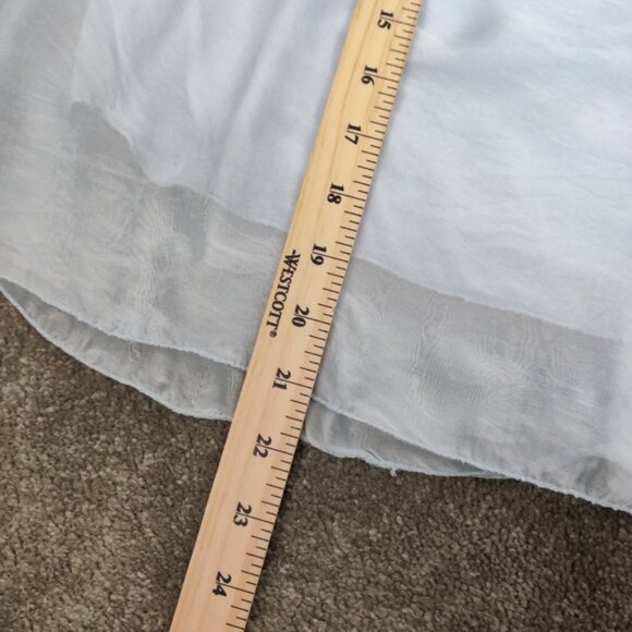 Bellambra Women's Silk Blend Tank Top Blouse Light Blue Size Large Dainty Boho - Picture 7 of 8